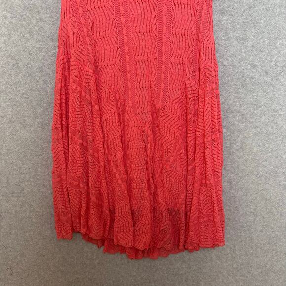 Rabbit Rabbit Rabbit Midi Dress Size 10 Coral Lace Overlay Romantic Babydoll NEW - Picture 6 of 14